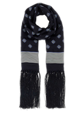 Bode Foyer Diamond Scarf — Navy
