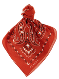 Alanui Paisley Cotton Foulard Scarf — Red