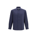 Brunello Cucinelli Cotton Dress Shirt — Navy