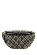 Tory Burch Embroidered Canvas Logo Belt Bag — Navy