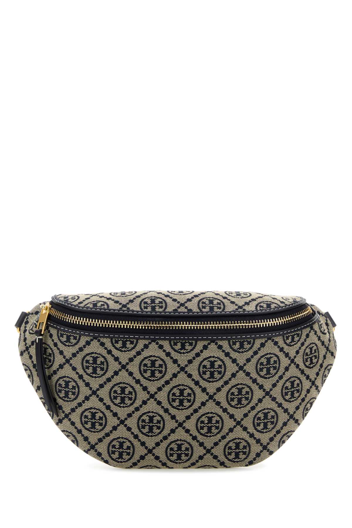 Tory Burch Embroidered Canvas Logo Belt Bag — Navy