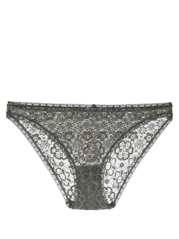Eres Floral Lace Briefs — Olive green