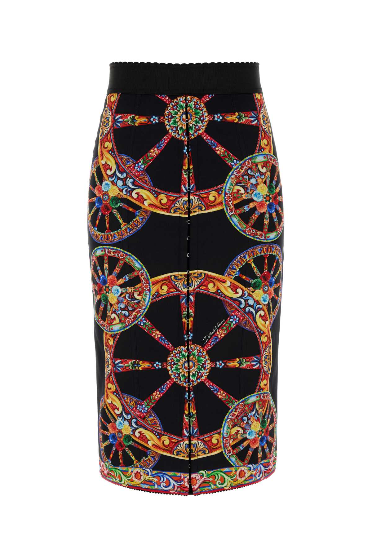 Dolce & Gabbana Ruote Carretto Skirt — Black