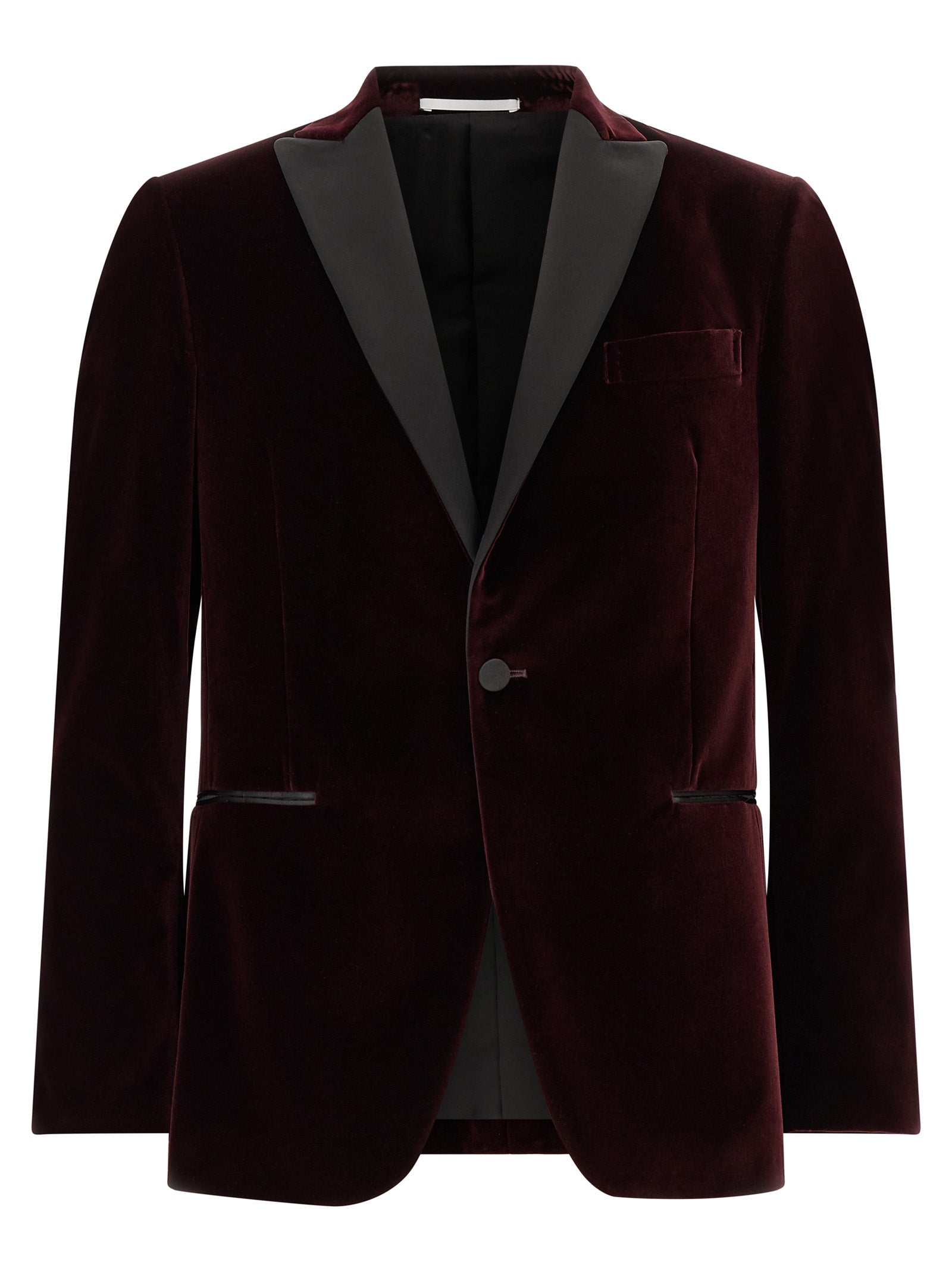 Pal Zileri Cotton Velvet Blazer — Burgundy