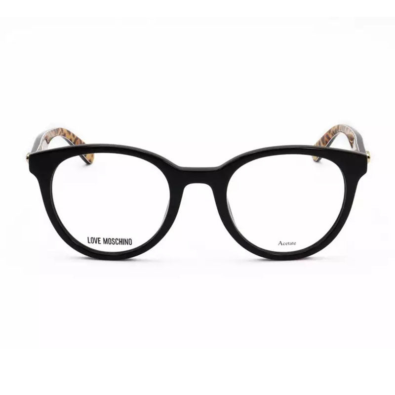 Moschino MOL518080700 Round Acetate Frame Eyeglasses — Black