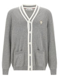 Brunello Cucinelli Cotton V-Neck Cardigan — Gray
