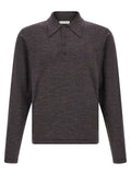 Lemaire Merino Wool Polo Shirt — Brown