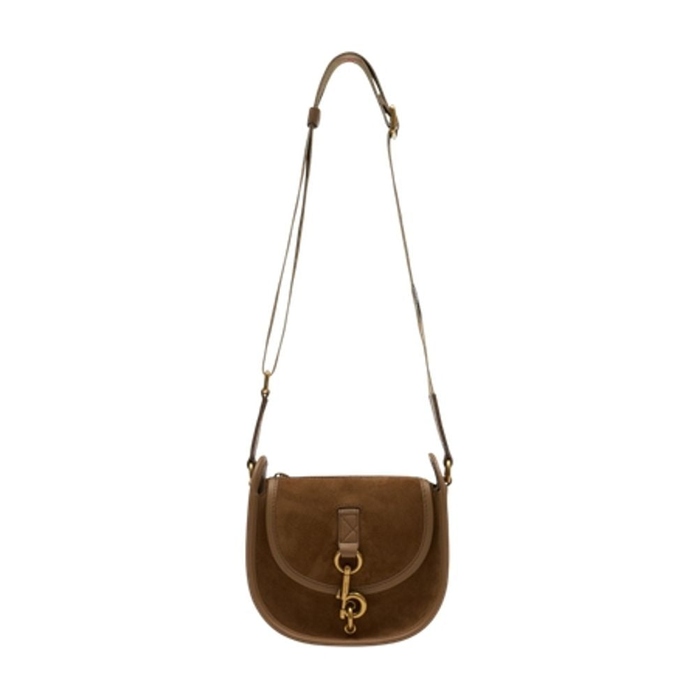 Burberry B Clip Crossbody Bag — Brown