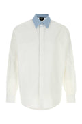 Fendi Striped Poplin Shirt — White