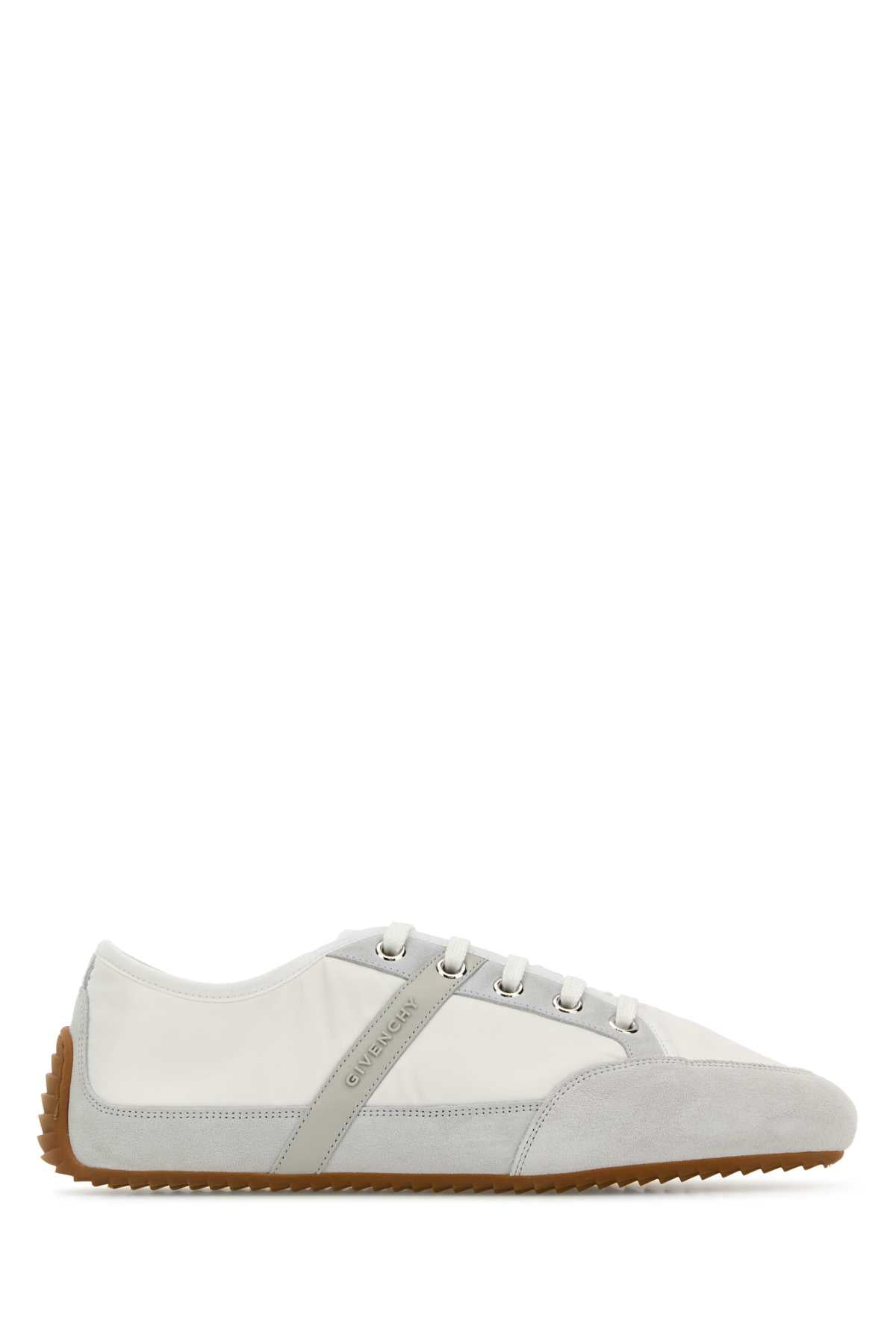 Givenchy Suede & Nylon Colorblock Sneaker — White