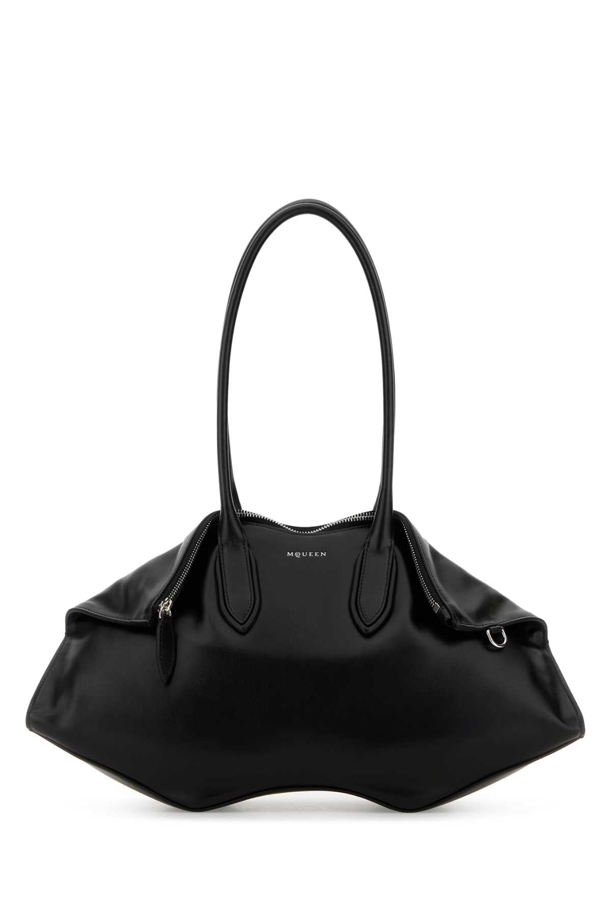 Alexander McQueen Leather Shoulder Shoulder Bag — Black