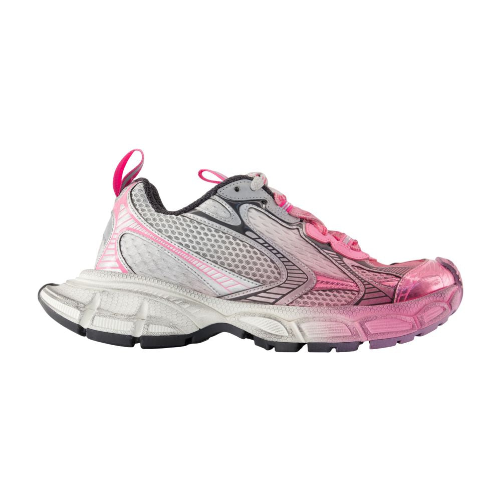 Balenciaga Mesh & Synthetic Colorblock Sneaker — Pink