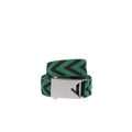 Bottega Veneta Geometric Chevron Polyester Belt — Green