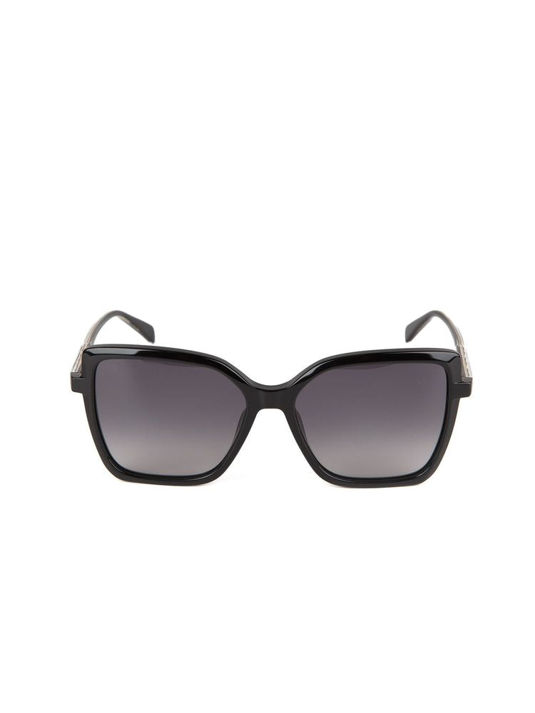 Zadig & Voltaire SZV511 Acetate Square-Frame Sunglasses — Black