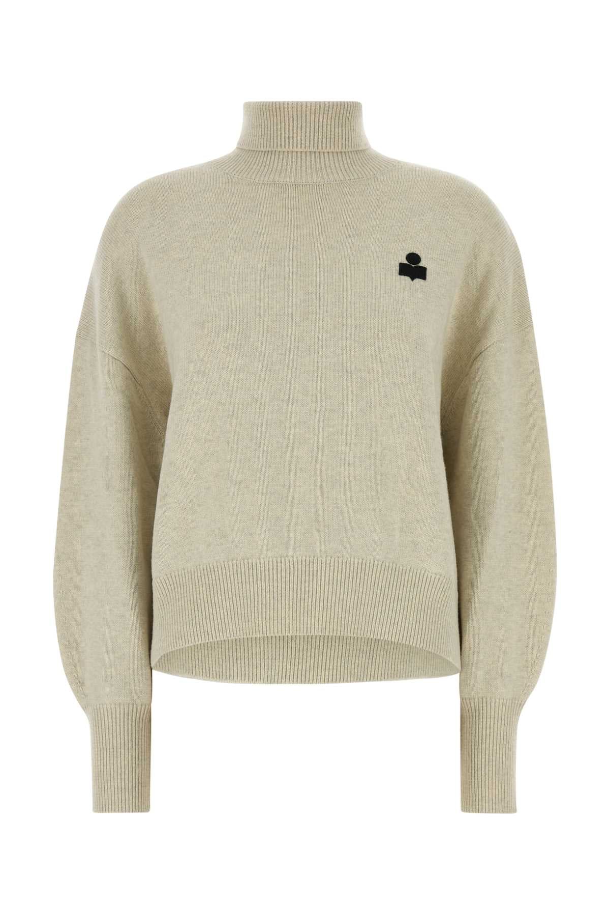Isabel Marant Etoile Cotton-Blend Turtleneck Sweater — Gray
