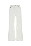 Chloé Eyelet-Embroidered Denim Jeans — White