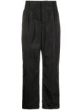 Valentino Straight-Leg Nylon Trousers — Black
