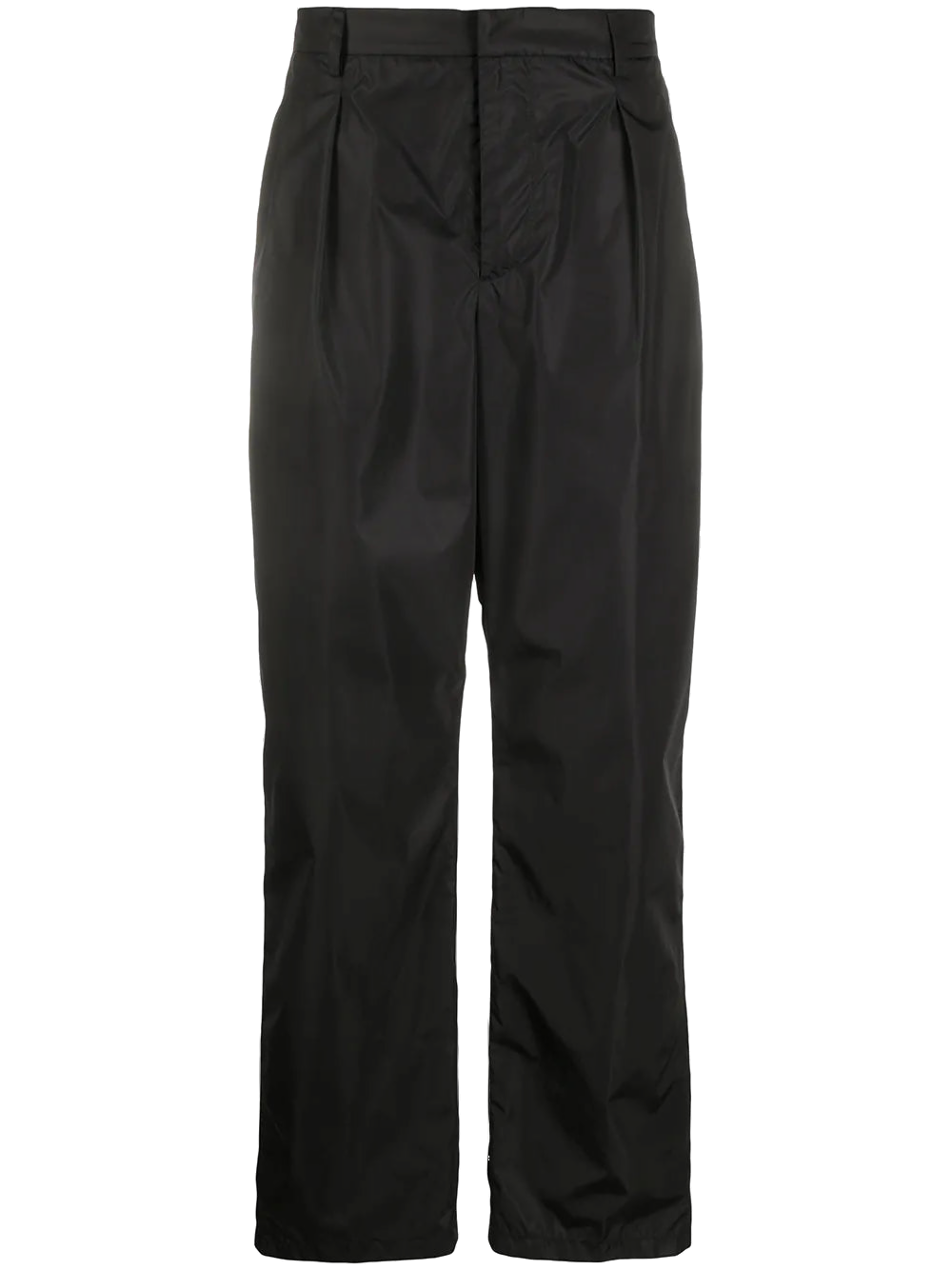 Valentino Straight-Leg Nylon Trousers — Black