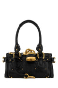 Chloé Leather with Gold Hardware Top Handle Bag — Black
