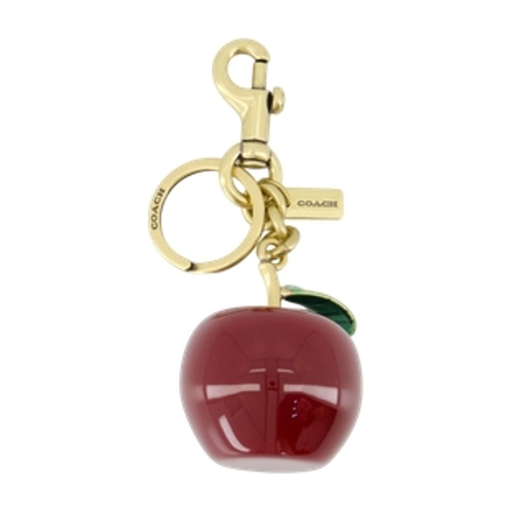 Coach Apple-Shaped Resin Key Case — Red