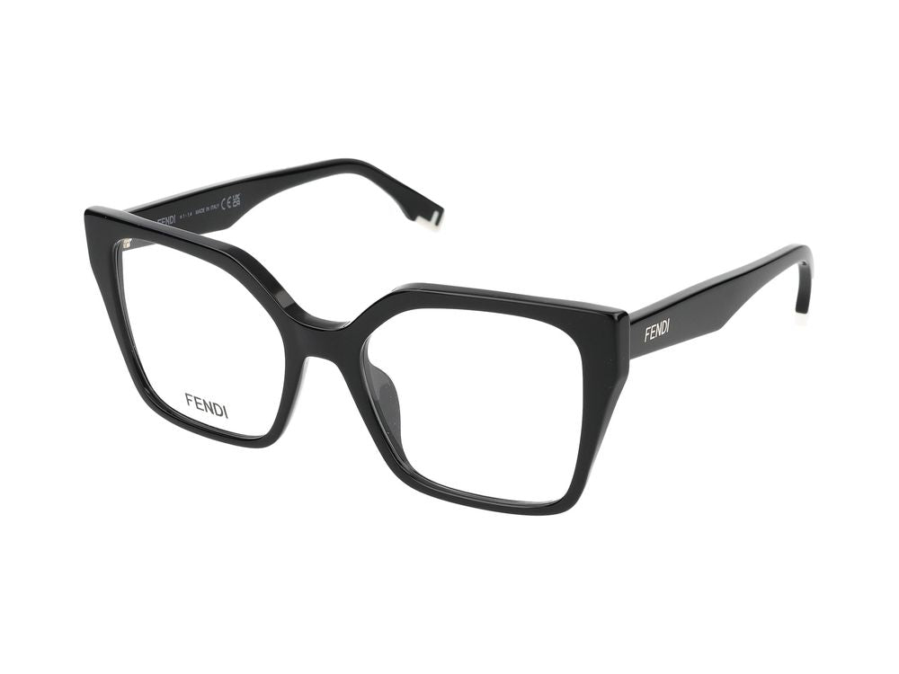 Maison Fendi FE50002I Oversize Square-Frame Eyeglasses — Black