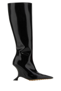 Bottega Veneta Sculptural Wedge Heel Boot — Black