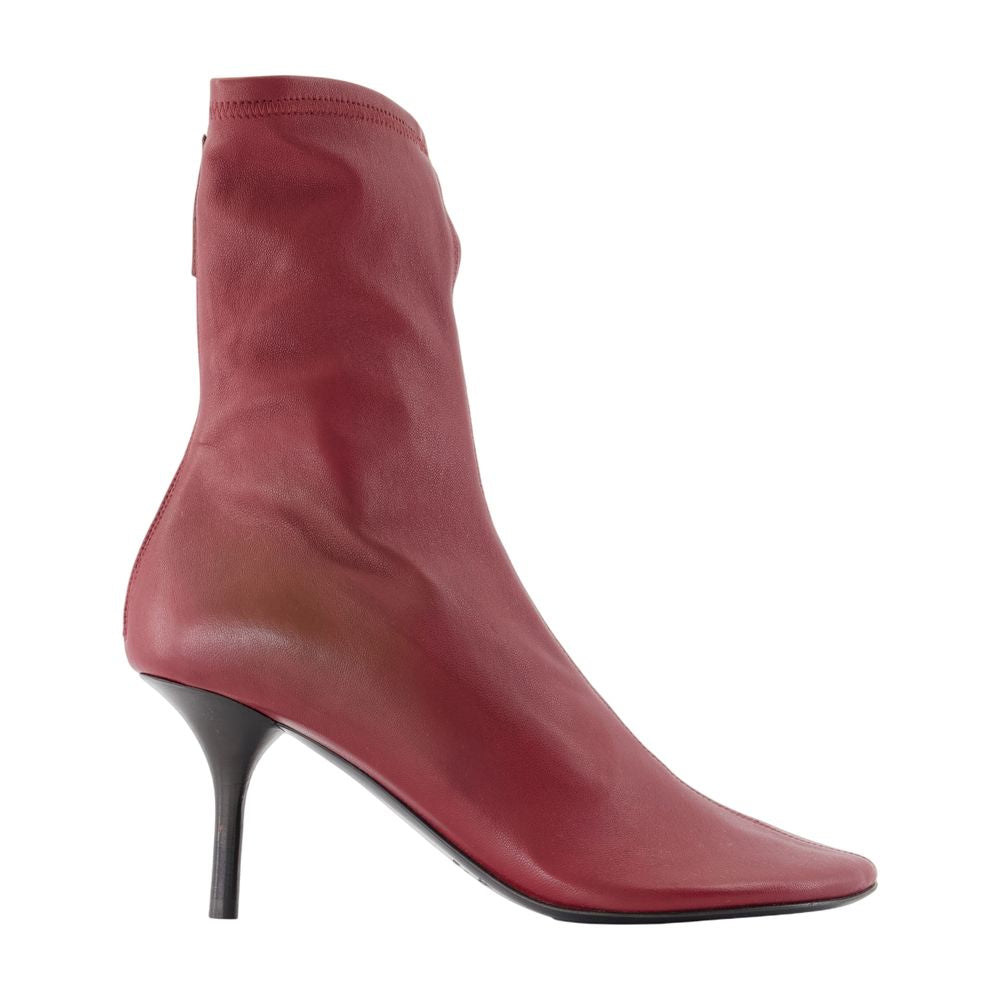 Acne Studios Lambskin Leather Ankle Boot — Burgundy
