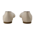 Burberry Lambskin Zip Ballerina Flat — White