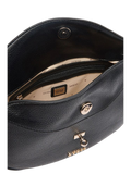 Guess Pebbled Polyurethane Shoulder Bag — Black
