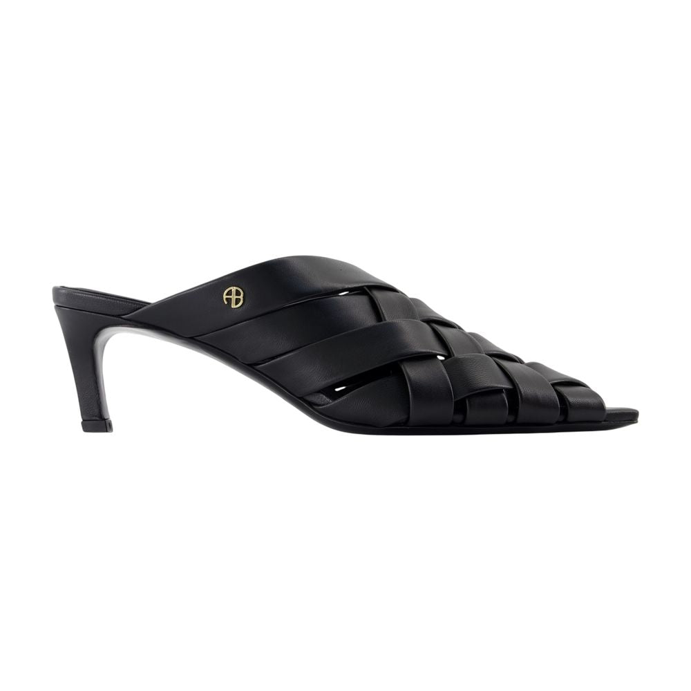 Anine Bing Eve Mules — Black