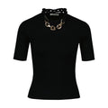 Rabanne Chain-Detailed Cotton Cardigan — Black