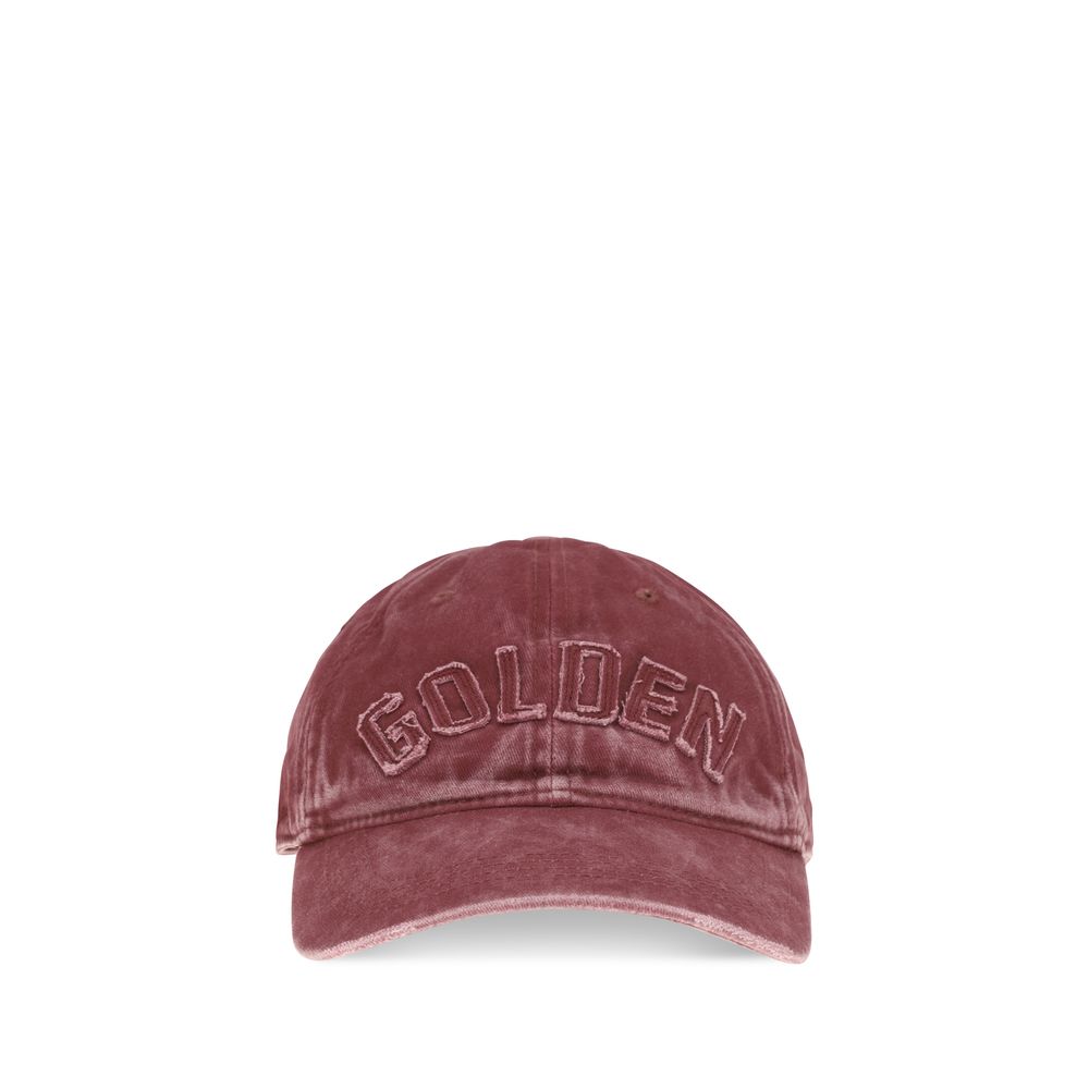 Golden Goose GOGUP02837P00273440233BB Baseball Cap — Bordeaux