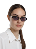 Hickmann HI9301 Purple-Tinted Acetate Sunglasses — Black