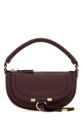 Chloé Leather Curved Top Handle Shoulder Bag — Brown