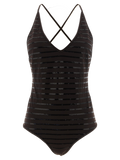 Brunello Cucinelli One-Piece Swimsuit — Brown