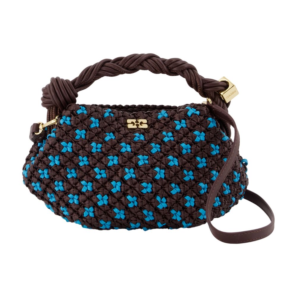 Ganni Bou Top Handle Bag — Brown