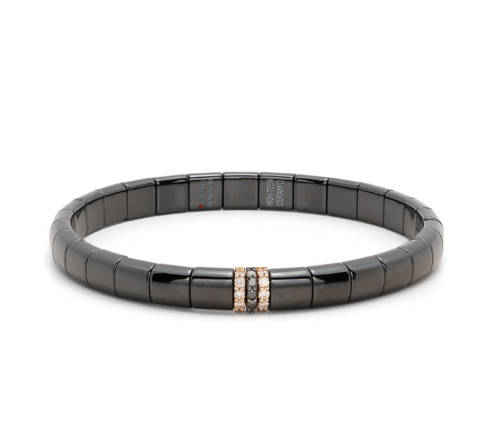 Roberto Demeglio Diamond and Ceramic Bracelet — Black