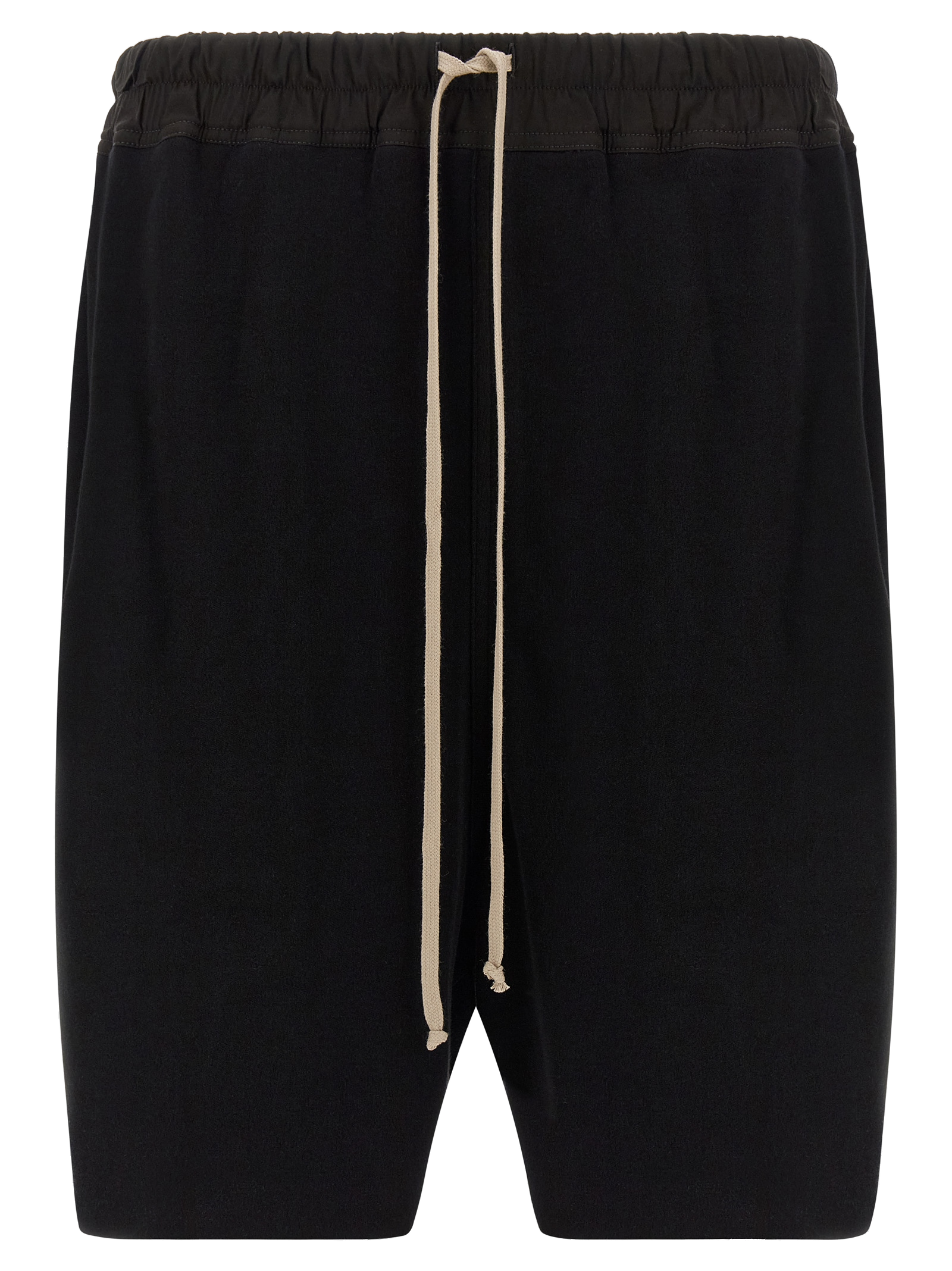 Rick Owens Low-Crotch Cotton Bermuda Shorts — Black
