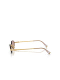 Miu Miu 0MU Logo-Detailed Metal Sunglasses — Gold