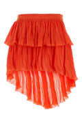 Blumarine Plisset Skirt — Orange