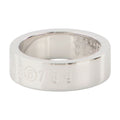 MM6 Maison Margiela Logo-Embossed Metal Ring — Silver