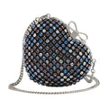 Self-Portrait Heart Clutch — Black