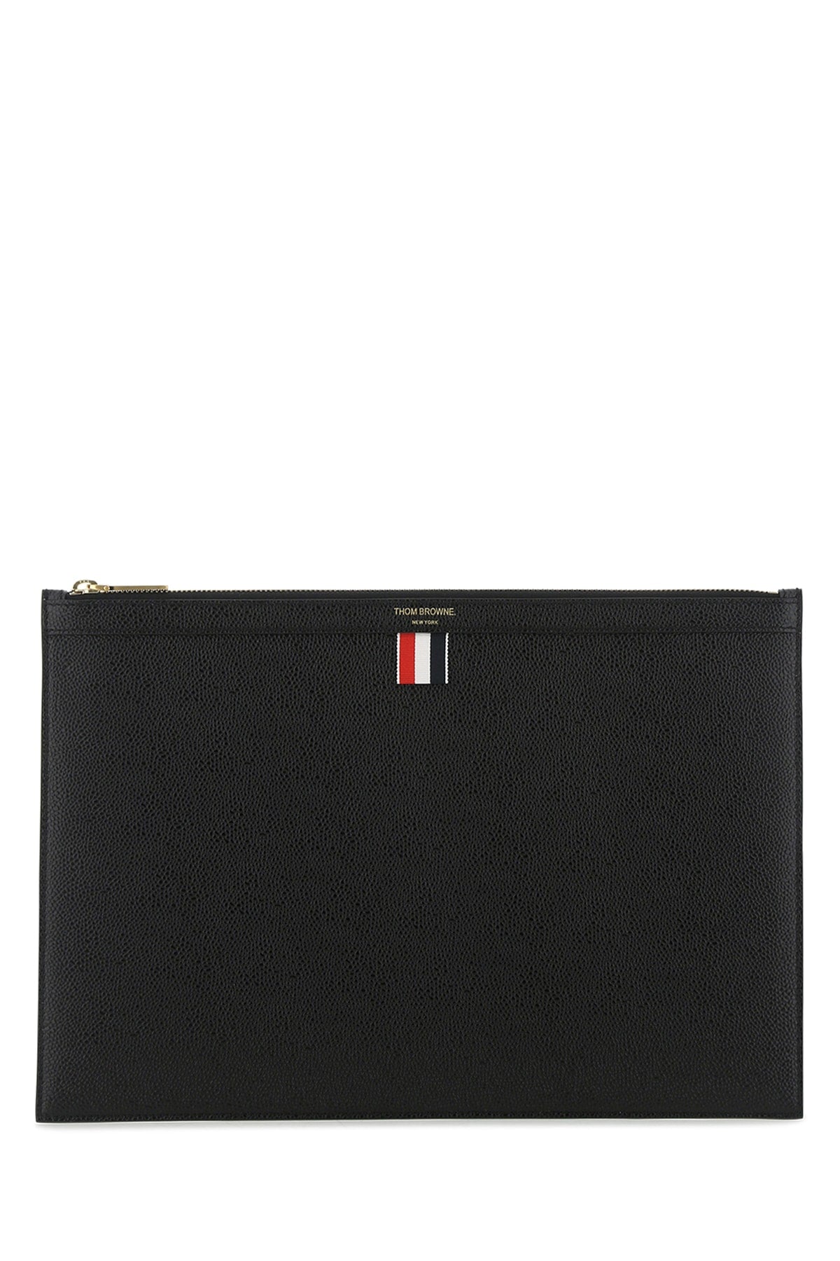 Thom Browne Calf Full Grain Leather Wallet — Black