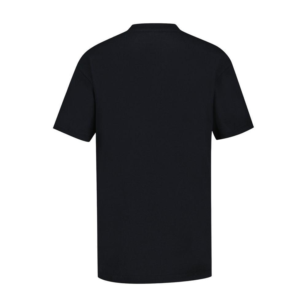 Versace Writing Embroidery T-Shirt — Black