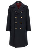 Brunello Cucinelli Pure Cashmere Double-Breasted Coat — Navy