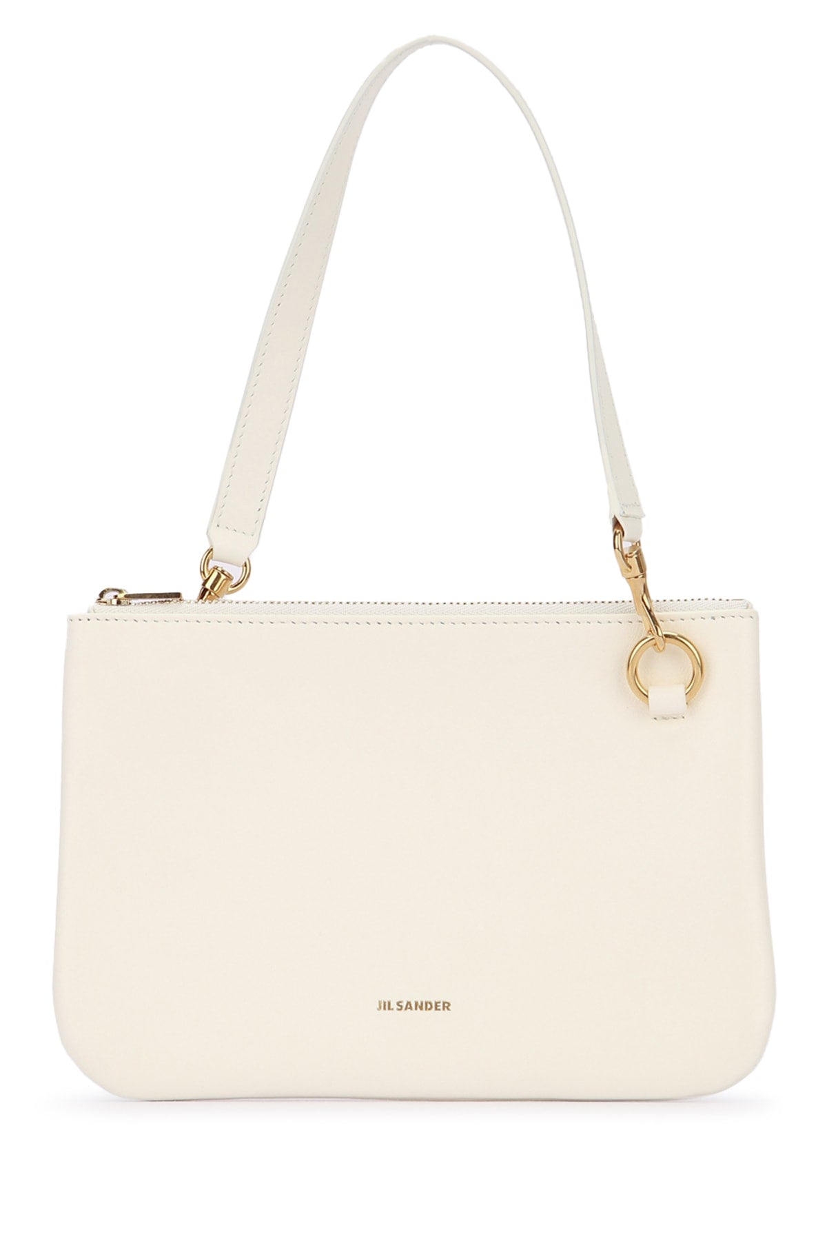 Jil Sander Leather Shoulder Bag — Beige