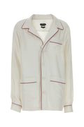 Tom Ford Silk Pajama-Style Shirt — White
