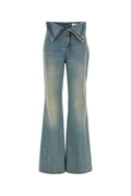Alexander McQueen Light-Wash Denim Jeans — Blue
