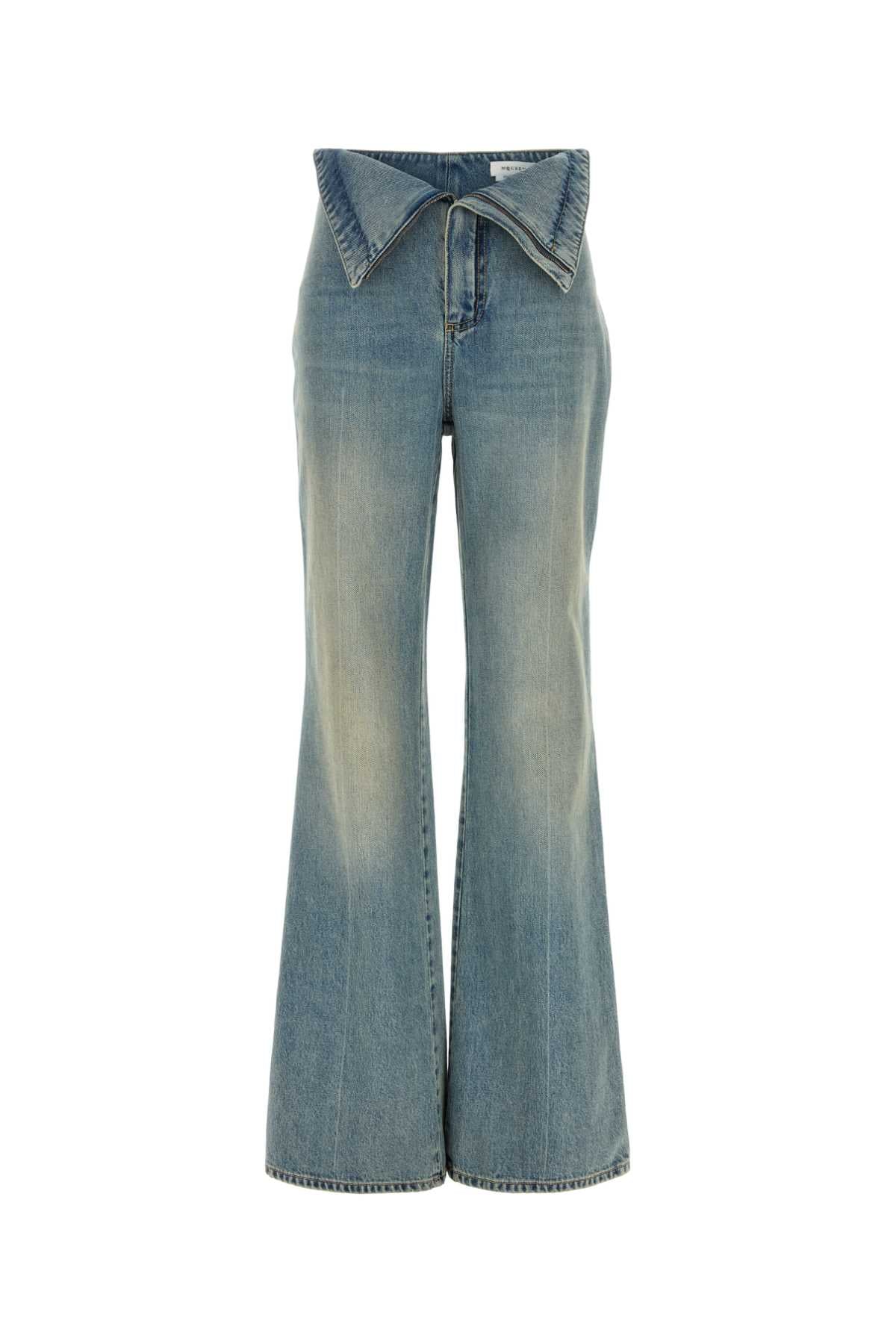 Alexander McQueen Light-Wash Denim Jeans — Blue