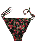 Dolce & Gabbana Floral Print Bikini Bottom — Black